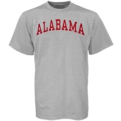 NCAA Alabama Crimson Tide Ash Horizontal Arch Logo T-shirt