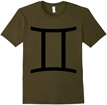 Men's Gemini Symbol T-Shirt Large Olive