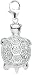 Jewelry : 14k Gold Diamond Turtle Charm (1/10 cttw)