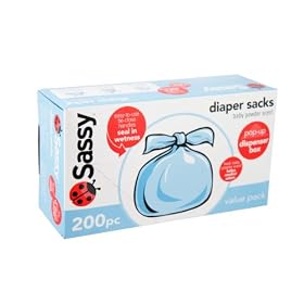 Sassy Baby Disposable 200 Counts Diaper Sacks