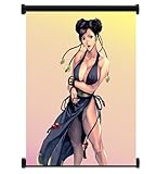 IMAGE OF Street Fighter Anime Game Sexy Chun Li Fabric Wall Scroll Poster (32
