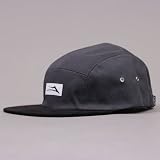 Lakai Foye 5 Panel Cap - Grey Black Suede