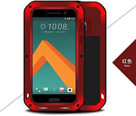 HTC 10 Case, Love Mei Shockproof Waterproof Dust/Dirt/Snow Proof Aluminum Metal Corning Gorilla Glass Case Cover for HTC 10
