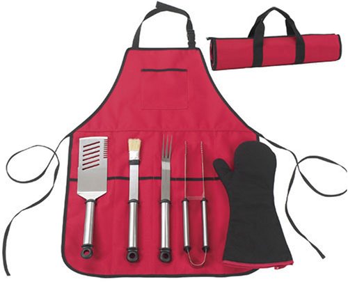 Chef's Set BBQ Apron and Tools - Black