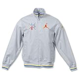 NIKE Air Jordan Spizike Bordeaux Men's Track Jacket, Wolf Grey