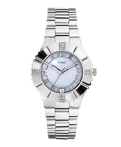 GUESS Women's Silver-Tone Crystal Accented Watch #95469L