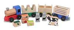 Melissa And Doug Wooden Farm Train