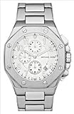 Stainless Steel Quartz Chronograph White Dial Link Bracelet