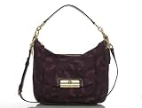 Coach Signature Kristin Chainlink Shoulder Hobo Bag Purse Tote 18295 Plum