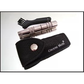 Groom Mate Platinum XL Plus - Nose Hair Trimmer - Gift Pack w/Leather Pouch & Brush - Lifetime Warranty