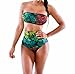 Women's Colorful Summer Swimsuit Crossover Swimwear Bathing Suit (US L, A-Color 6)