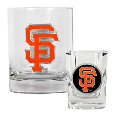 MLB San Francisco Giants Rocks Glass and Square Shot Glass Set