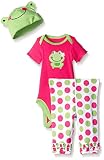 Gerber Baby Three-Piece Bodysuit, Cap, and Legging Set, Frog, 3-6 Months