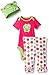 Gerber Baby Three-Piece Bodysuit, Cap, and Legging Set, Frog, 3-6 Months