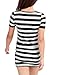 Allegra K Women Short Sleeve Stripe Drawstring Mini Tee Dresses with Pockets