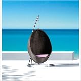 Hanging Egg Hanging Chair Rattan: Cool Grey, Cushion: Veridian