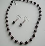 Meroon Pearls Swarovski Pearls & Vintage Swarovski Rose Crystals Necklace Set Handmade (BRAND NEW)