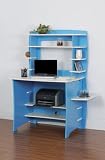 Legare 36-Inch Kids Desk and Hutch, Blue/White