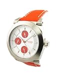 Fossil Women’s Boyfriend Multi-Function Orange Leather Strap Watch #BQ9355