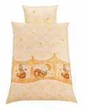 Julius Zöllner 85001 1581 9 – Bettwäsche, 100/135 und 40/60 – Kuschelbär apricot