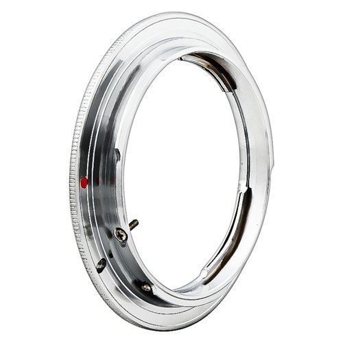 Olympus OM Lens to Canon EOS EF Camera Adapter Ring, Silver