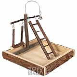 Vogelspielplatz, Naturholz, 23 x 25 x 23 cm
