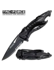 Tac Force TF-705BK Tactical Assisted Opening Folding Knife 4.5-Inch Closed