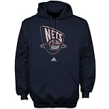 adidas New Jersey Nets Navy Blue Primary Logo Hoody Sweatshirt (X-Large)