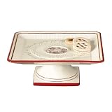 Grasslands Road Season of Wonder 10 3/4-Inch by 10 3/4-Inch Santa Pedestal Serving Plate