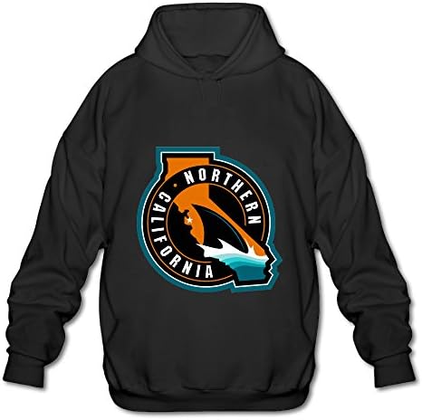Nhl Ice Hockey San Jose Sharks Logo Design Mens Hooded Sweatshirt Black