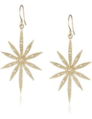 Mizuki 14Kt Wire Charm Large Icicle Flower Diamond Earrings (.5Ct)