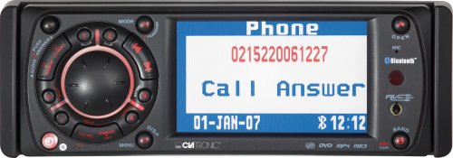 Clatronic AR 760 Stereo-Autoradio (8,9 cm (3,5 Zoll) TFT-Monitor, DVD-Player, PLL-Tuner, Bluetooth, MMC-/SD-Kartenslot, 4 x 60 Watt PMPO Verstärker) schwarz