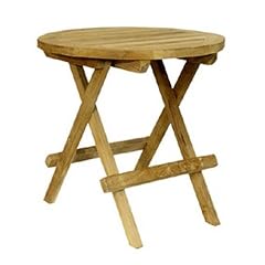 Ambientehome 62784 Beistelltisch, Durchmesser ca.  40 cm, Teak