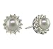 1/2 ct. tw. Diamond and Fresh Water Cultured Pearl Earrings