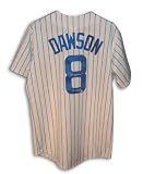Autographed Andre Dawson Chicago Cubs Pinstripe Jersey Inscribed The Hawk