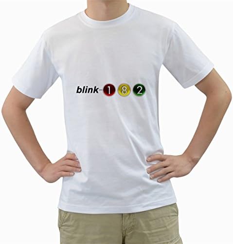Blink 182 Rock Band Logo T-Shirt For Adults, Men's, Boys, Teens, Color White Size 2XL by CaseSuper