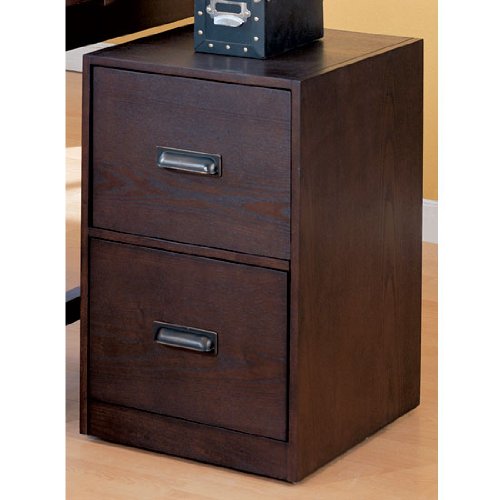Contemporary Wood Grain Finis Letter Size Vertical File Cabinet