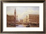A View of the Piazzetta with the Doges Palace from the Bacino, Venice Framed Art Poster Print by Salomon Corrodi, 32x24