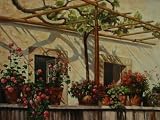 12X16 inch Landscape Canvas Art Flowering House