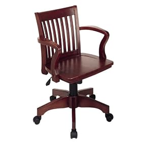 Deluxe Wood Bankers Chair with Wood Seat By Office Star