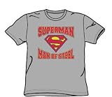 Superman - Man Of St-Shirtl Jersey - Adult Heather S/S T-Shirt - For Men