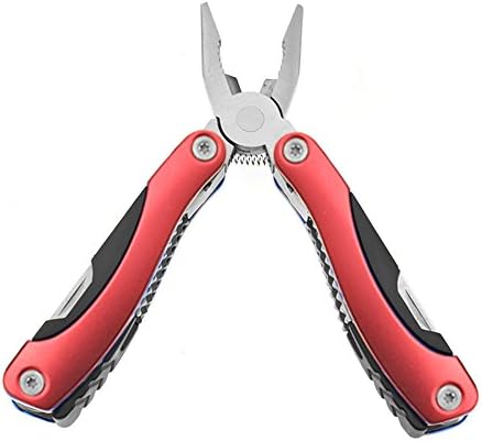 Multi-Tool 15 in 1,Pocket Knife Multifunction with Sheath,Pliers,Saw and More,High Quality (Red)