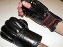 Bag Mitts LEATHER(Black) - Fingerless-SMALL