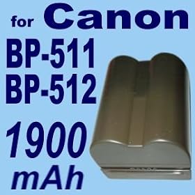 BP-511 BP-511A BP511 BP511A Lithium Ion Battery Pack Replacement for Select Canon Digital... by Batteries