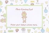 Bears and Hugs Baby Photo Frame Holder Greeting Cards - Package of 24