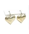 Gold Puffy Heart Earrings Fashion Jewelry