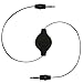 Generic 315264 3.5mm Auxiliary Retractable Audio Cable Cord for iPhone 3G/3GS, iPod, Black