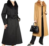 【カシミヤ100%<strong>ロングコート</strong>FOX衿付き(No.6000)