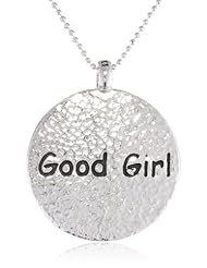 Shameless Jewelry "Naughty Nice" Good Girl-Bad Girl Pendant Necklace, 15"