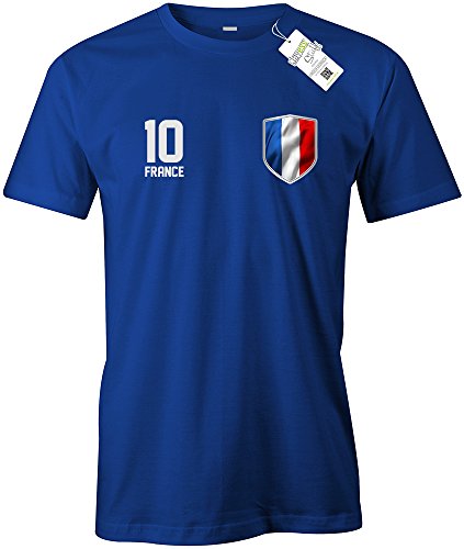 FRANCE 10 – EM 2016 – FRANKREICH – HERREN – T-SHIRT in Royalblau Gr. 3XL